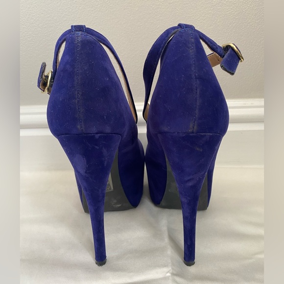 Scene Royal blue platform heels - Picture 3 of 4